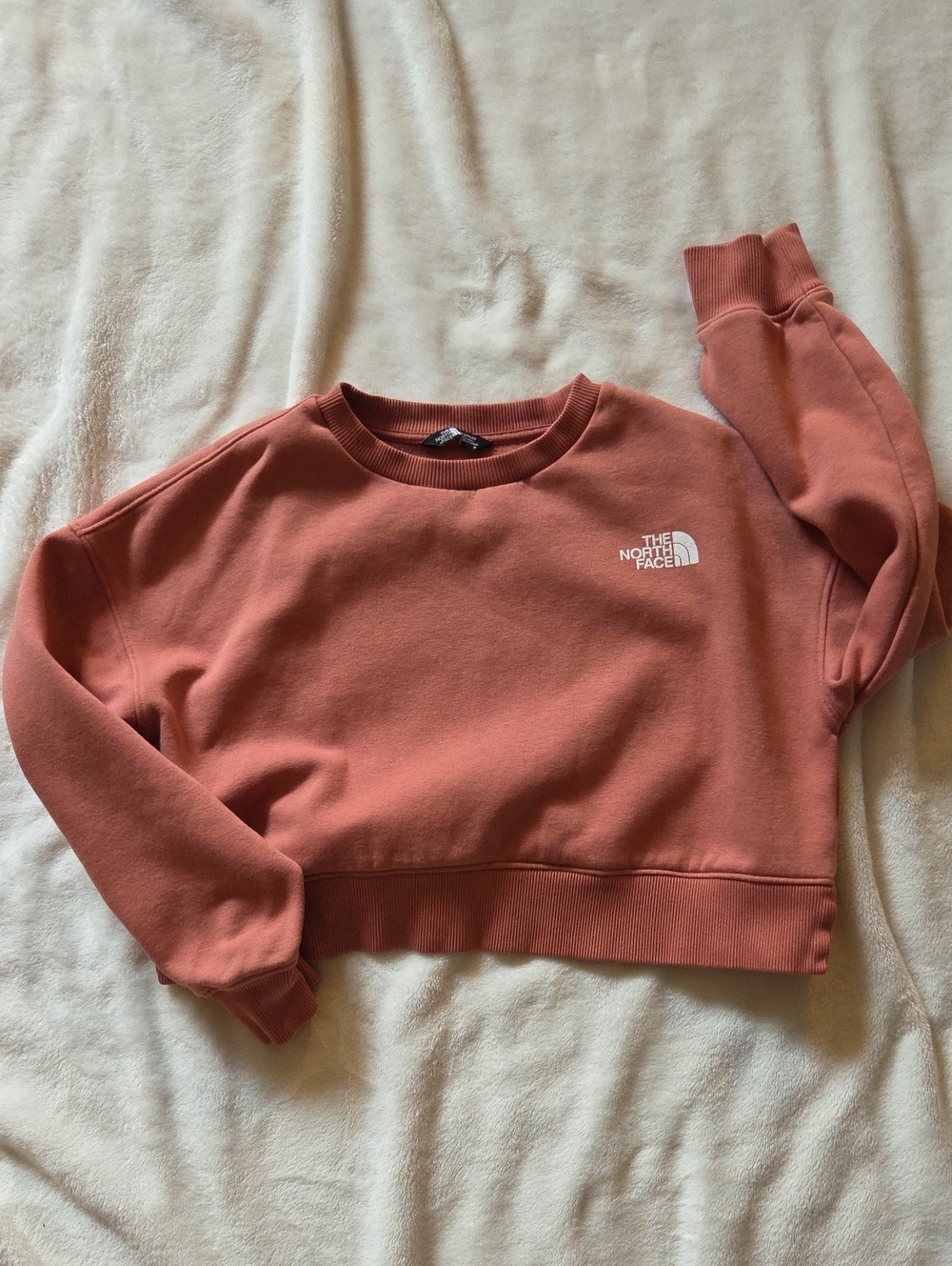 The North Face Women's Cropped Crewneck Sweatshirt - Rust/Clay